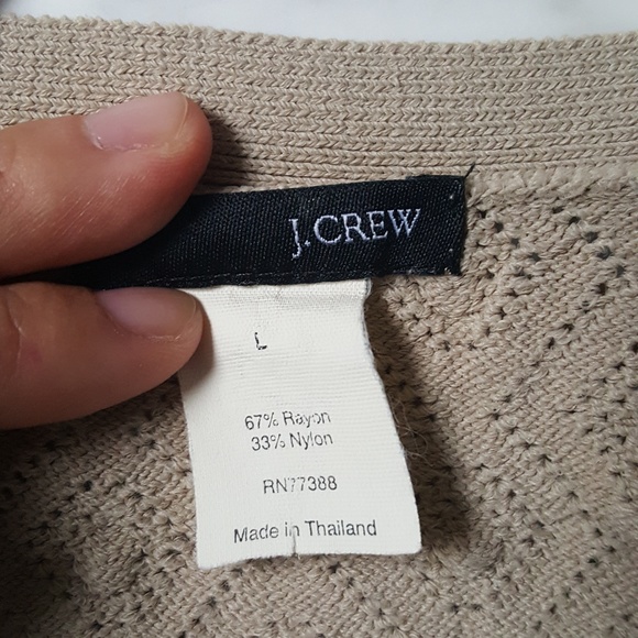 J.Crew | Beige Diamond-pattern Cardigan - Picture 3 of 6